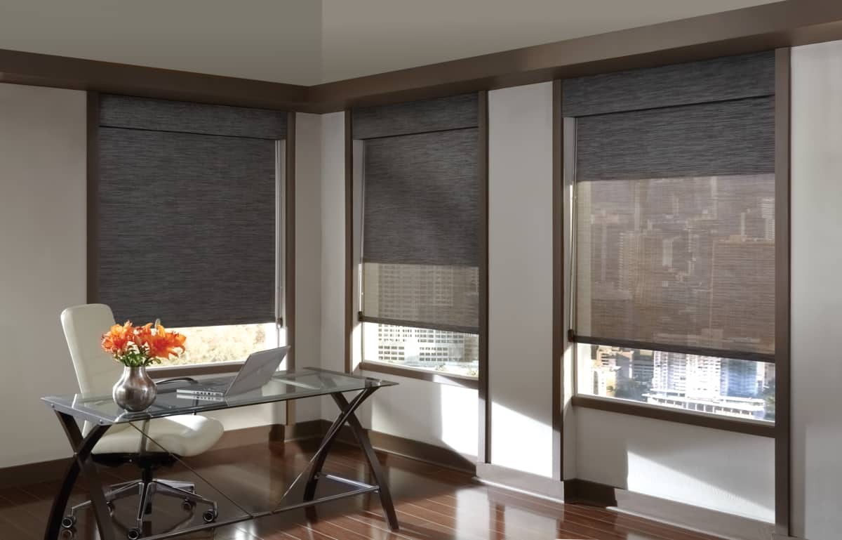 Designer Screen Shades near Fletcher, North Carolina (NC) the beauty of minimalistic design for window treatments.